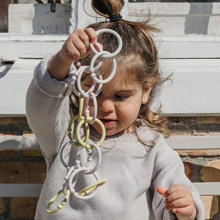 BIBS Speelringen Baby Blue/Cloud/Petrol 12st - BIBS - Babywinkel - 5713795201846