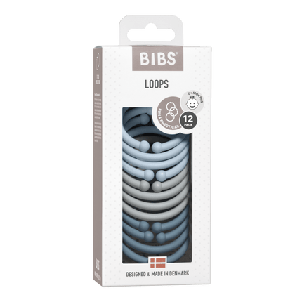 BIBS Speelringen Baby Blue/Cloud/Petrol 12st - BIBS - Babywinkel - 5713795201846
