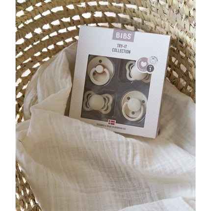 BIBS Speen Maat 1 Ivory Testpakket - BIBS - Babywinkel - 5713795217069