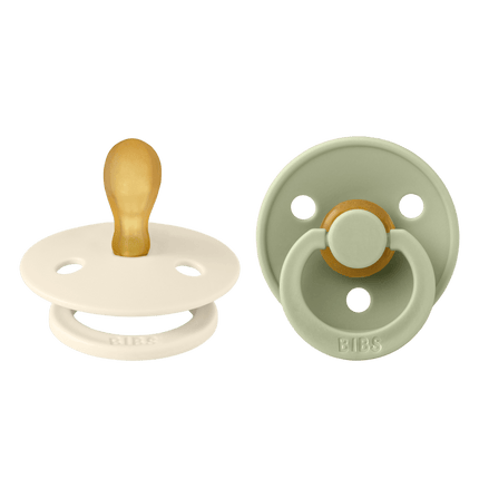 BIBS Speen Maat 1 Latex Symmetric Ivory/Sage 2st - BIBS - Babywinkel - 5713795242344