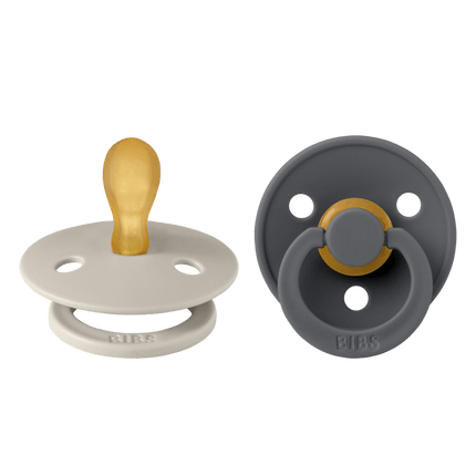 BIBS Speen Maat 1 Latex Symmetric Sand/Iron 2st - BIBS - Babywinkel - 5713795242467