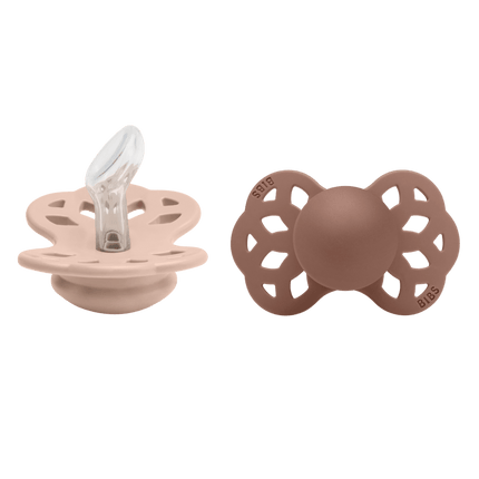 BIBS Speen Maat 1 Silicone Anatomical Blush/Woodchuck 2st - BIBS - Babywinkel - 5713795243877