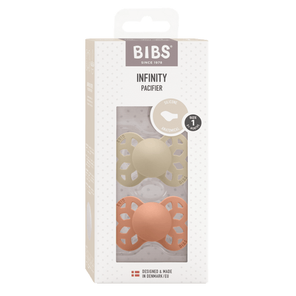 BIBS Speen Maat 1 Silicone Anatomical Vanilla/Peach 2st - BIBS - Babywinkel - 5713795243792