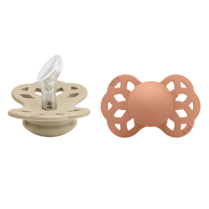 BIBS Speen Maat 1 Silicone Anatomical Vanilla/Peach 2st - BIBS - Babywinkel - 5713795243792