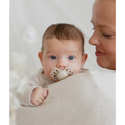 BIBS Speen Maat 1 Silicone Anatomical Vanilla/Peach 2st - BIBS - Babywinkel - 5713795243792