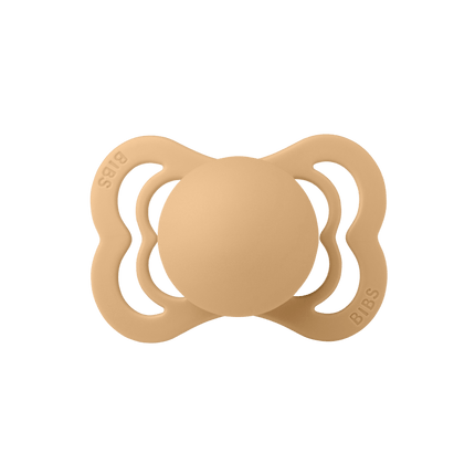 BIBS Speen Maat 1 Silicone Supreme Desert Sand/Sunshine 2st - BIBS - Babywinkel - 5713795230273