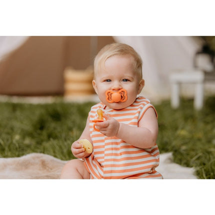 BIBS Speen Maat 1 Silicone Supreme Papaya/Violet Sky 2st - BIBS - Babywinkel - 5713795230310