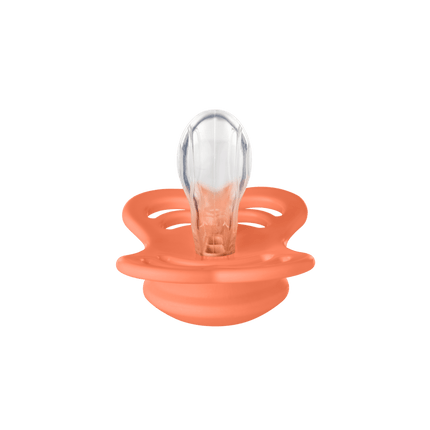 BIBS Speen Maat 1 Silicone Supreme Papaya/Violet Sky 2st - BIBS - Babywinkel - 5713795230310
