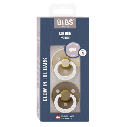 BIBS Speen Maat 1 Vanilla Night/Dark Oak Night 2st - BIBS - Babywinkel - 5713795210022