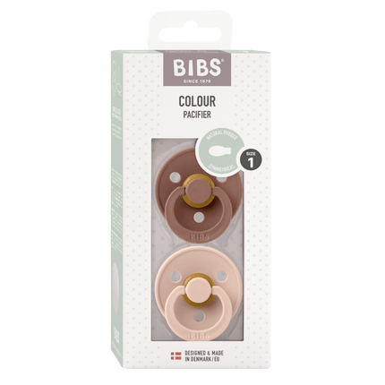 BIBS Speen Maat 2 Latex Symmetric Woodchuck/Blush 2st - BIBS - Babywinkel - 5713795242559