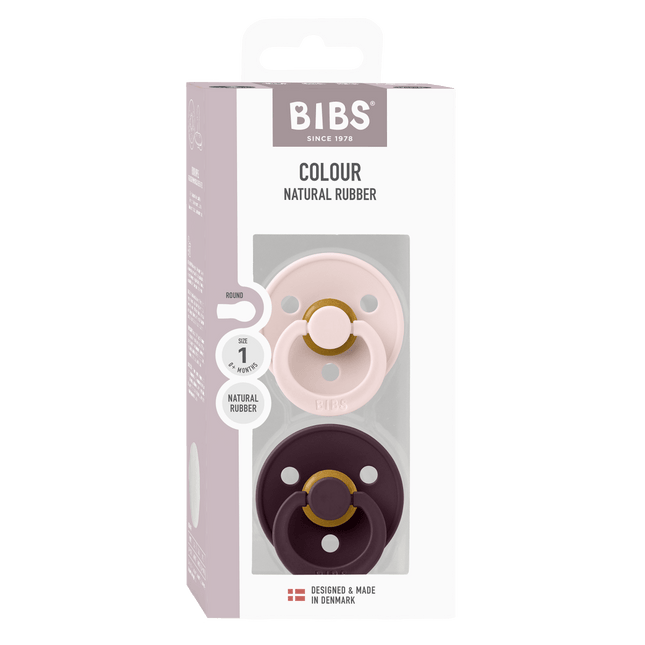 BIBS Spenen Colour 2 PACK Petal/Plum Maat 2 koop je bij Babywinkel