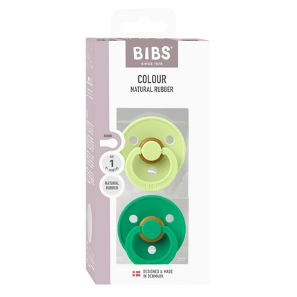 BIBS Spenen Maat 1 Colour Latex Matcha/Cactus 2st koop je bij Babywinkel