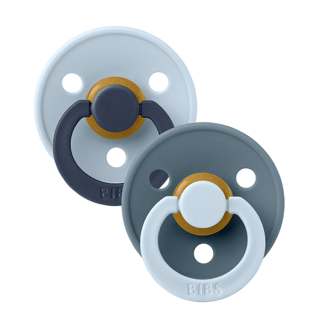 BIBS Spenen Pacifier Studio Fusion 2 pack Baby blue/petrol Speenmaat 3