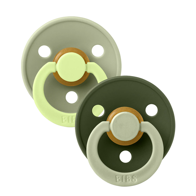 BIBS Spenen Pacifier Studio Fusion 2 pack Sage/Hunter green Maat 1