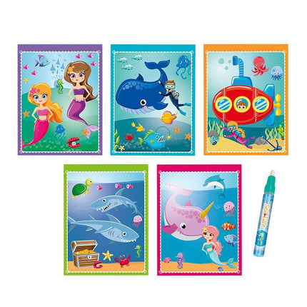 Blauwe Kleurboek Zeedieren Met Water - Babywinkel - 8714274025790