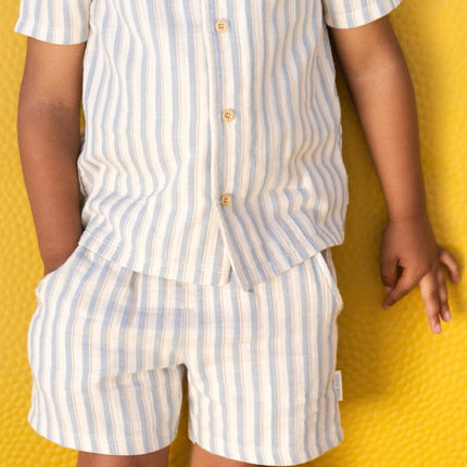 Blouse korte mouw Multi Stripe koop je bij Babywinkel