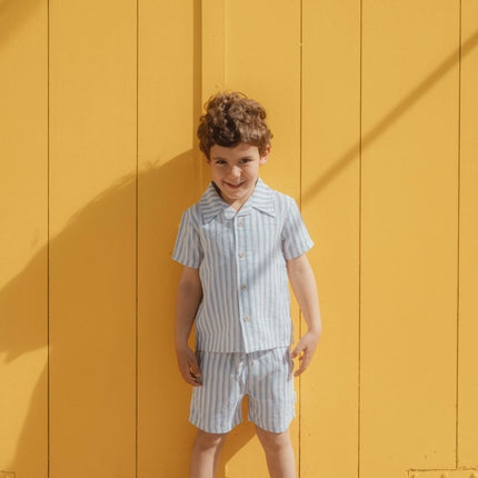 Blouse korte mouw Multi Stripe koop je bij Babywinkel