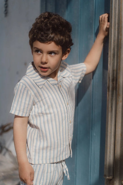 Blouse korte mouw Multi Stripe koop je bij Babywinkel