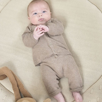 Boxkleed rond Knots - soft sand - ⌀95cm - Babywinkel - 4054703366235