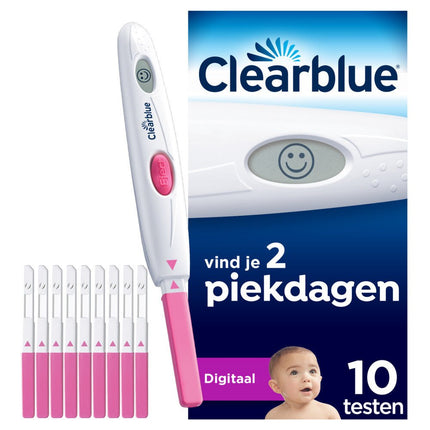 Clearblue Ovulatietest Digitaal 10st - Clearblue - Babywinkel - 8700216300049