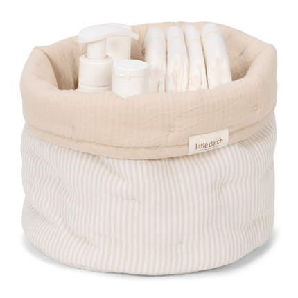 Commodemandje klein - Pure Soft Beige Stripe - Babywinkel - 8721122584446