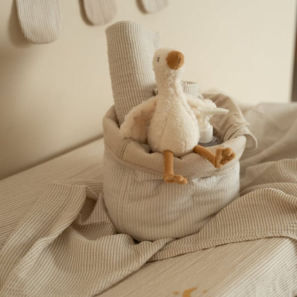 Commodemandje klein - Pure Soft Beige Stripe - Babywinkel - 8721122584446