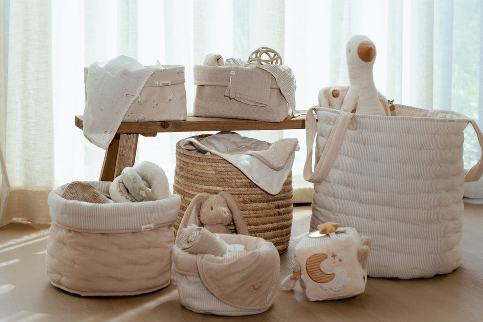 Commodemandje klein - Pure Soft Beige Stripe - Babywinkel - 8721122584446