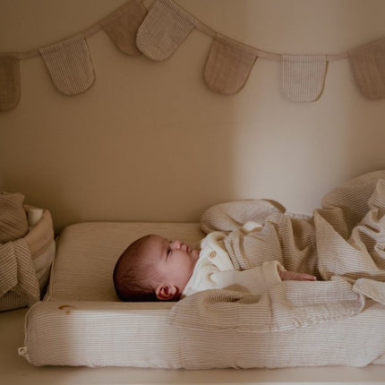 Commodemandje klein - Pure Soft Beige Stripe - Babywinkel - 8721122584446