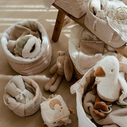 Commodemandje klein - Pure Soft Beige Stripe - Babywinkel - 8721122584446