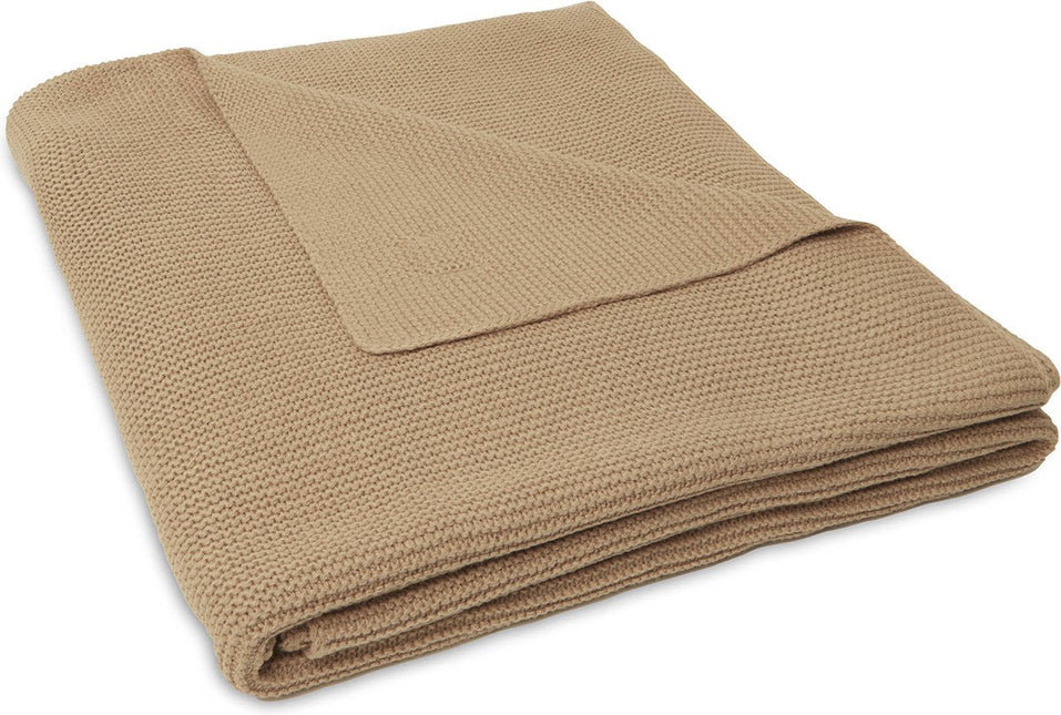 Jollein Ledikantdeken Basic Knit Biscuit 100X150Cm koop je bij Babywinkel
