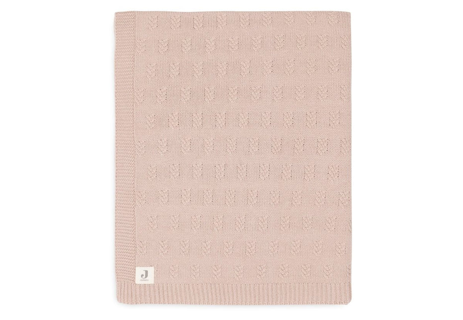 Jollein Wiegdeken Grain Knit Wild Rose 75X100Cm koop je bij Babywinkel