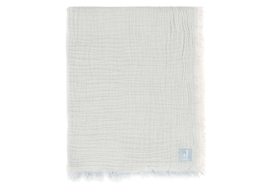 Jollein Wiegdeken Fringe Stripe - Sea Green/Ivory koop je bij Babywinkel