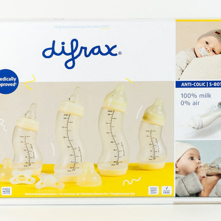 Difrax Startersset 1: Transparant Wit - Difrax - Babywinkel - 8711736575602