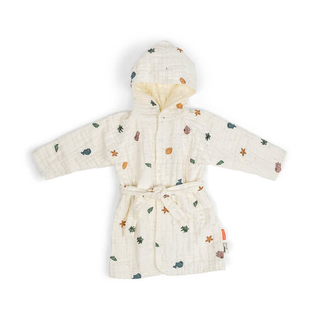 Done by Deer Badjas Baby Gots Sea Friends Beige koop je bij Babywinkel