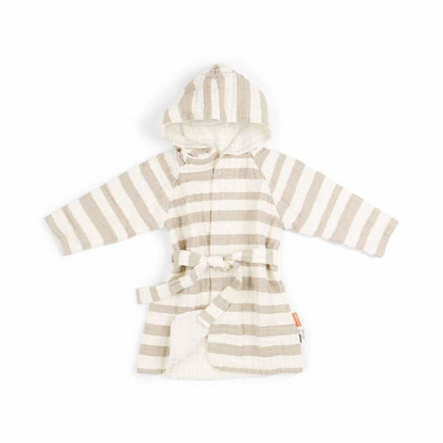 Done by Deer Badjas Baby Stripes Sand koop je bij Babywinkel