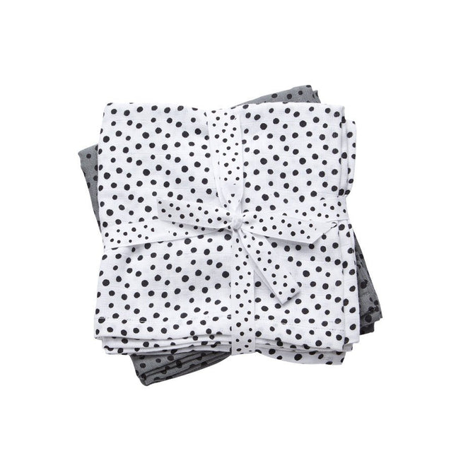 Done by Deer Hydrofiele Doek Happy Dots Grey 2st - Done by Deer - Babywinkel - 5712643306894