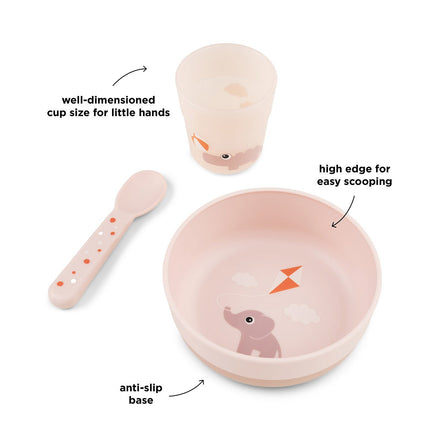 Done by Deer Kinderservies Set Playground Powder 3 Pack - Done by Deer - Babywinkel - 5712643053705