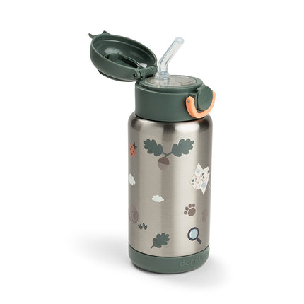 Done by Deer Thermos Rietjesfles Tiny Trails Green 340ml koop je bij Babywinkel