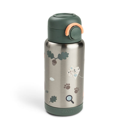 Done by Deer Thermos Rietjesfles Tiny Trails Green 340ml koop je bij Babywinkel