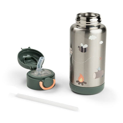 Done by Deer Thermos Rietjesfles Tiny Trails Green 340ml koop je bij Babywinkel