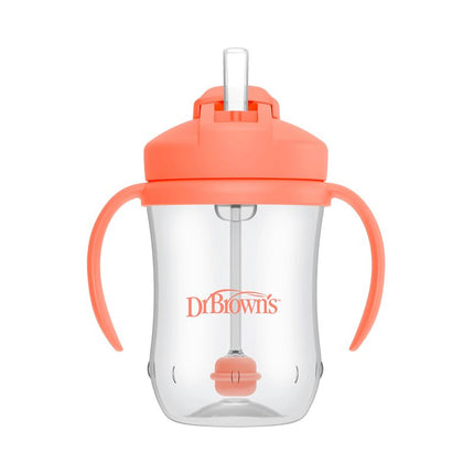 Dr. Brown's Baby's Eerste Rietjesbeker Coral 270ml koop je bij Babywinkel