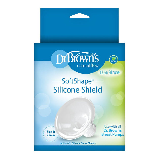 Dr. Brown's Softshape siliconen borstschild maat B 2st - Dr. Brown's - Babywinkel - 072239322703