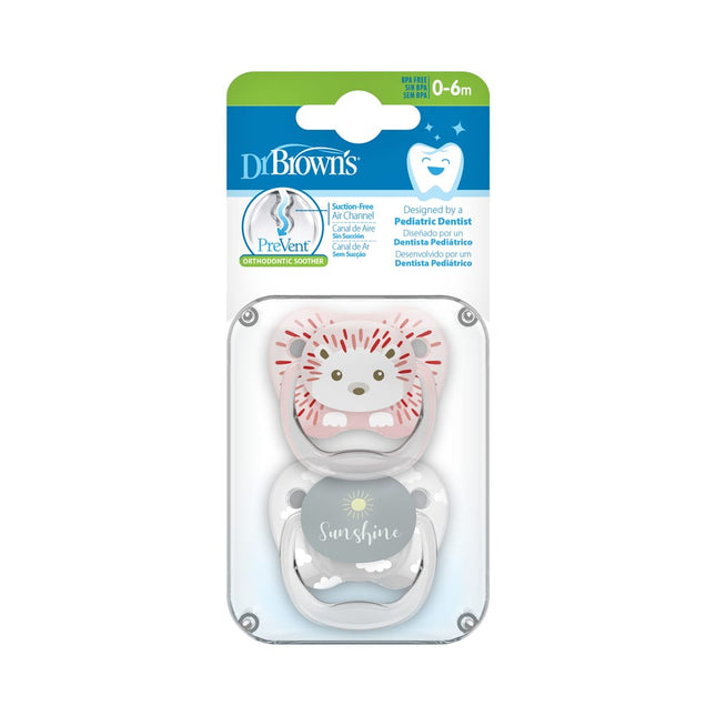 Dr. Brown's Speen Fase 1 Roze 2 - pack animal faces - Babywinkel - 072239311905