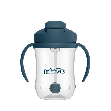 <tc>Dr. Brown's</tc> Primera taza con pajita para bebés, azul, 270 ml