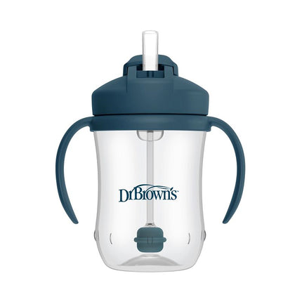 <tc>Dr. Brown's</tc> Primera taza con pajita para bebés, azul, 270 ml