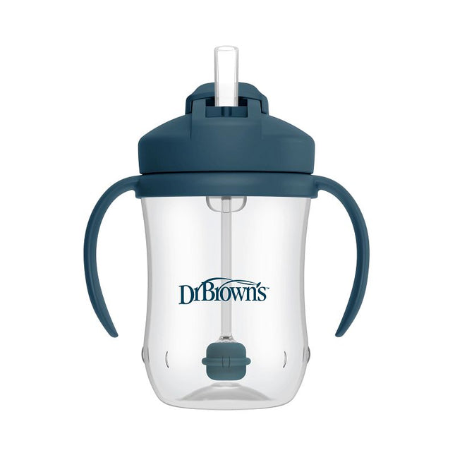 <tc>Dr. Brown's</tc> Primera taza con pajita para bebés, azul, 270 ml