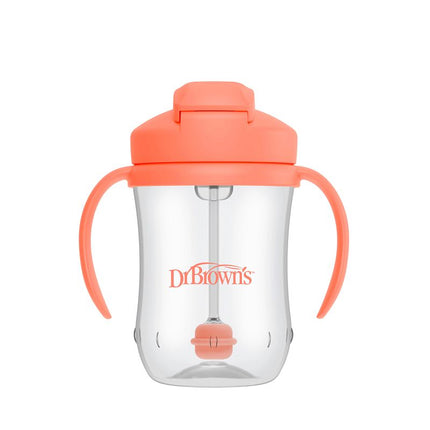 <tc>Dr. Brown's</tc> Vaso con pajita para bebés «Coral», 270 ml