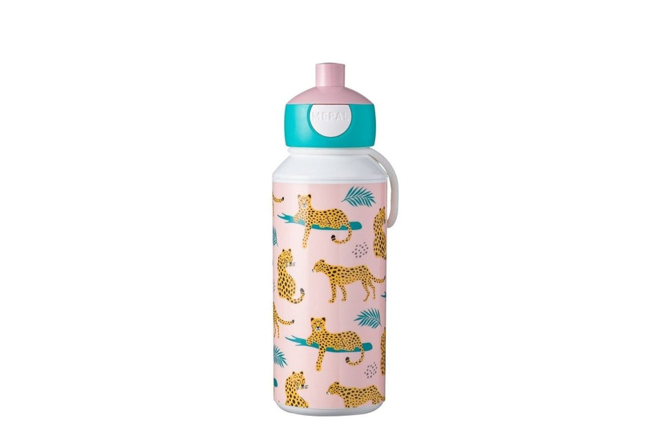 Drinkfles Pop - Up Campus 400ml Leopard - Babywinkel - 8720294000105