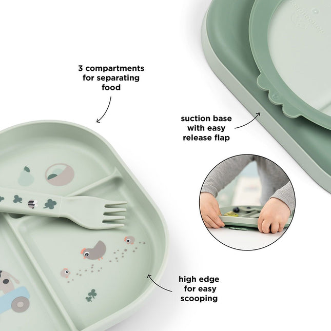 Foodie dinner set w/suction Tiny farm - Babywinkel - 5712643060147
