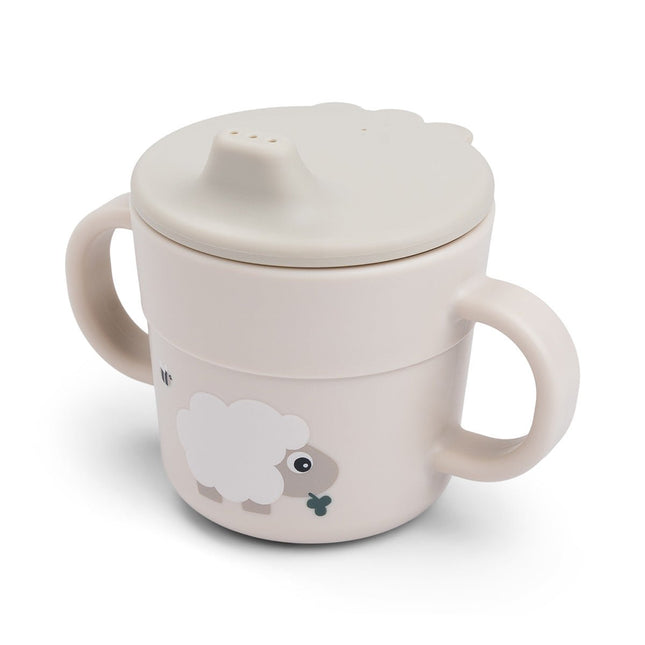 Done by Deer Drinkbeker Tiny Farm Beige 215Ml koop je bij Babywinkel
